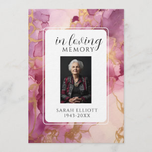 In Loving Memory with Photo   Personal Invitation