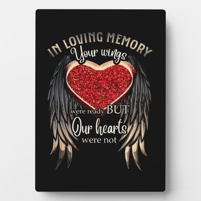 In Loving Memory Your Wings Were Ready Plaque (Front)