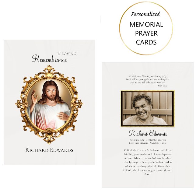 In Loving Remembrance Catholic Funeral Prayer Card (Creator Uploaded)