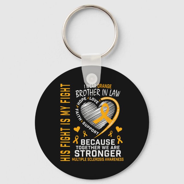 In March We Wear Orange Brother In Law Multiple Sc Key Ring (Front)
