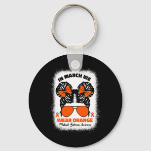 In March We Wear Orange Ms Multiple Sclerosis Awar Key Ring