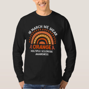 In March We Wear Orange Ribbon Men Women MS Awaren T-Shirt