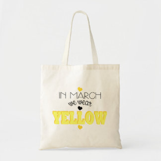 In March We Wear Yellow Endometriosis Tote Bag