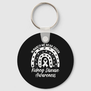 In march wear green kidney disease awareness month key ring