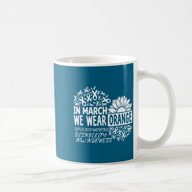 In march wear orange developmental disability coffee mug (Right)
