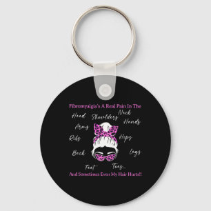 In May Even My Hair Hurts Fibromyalgia Awareness  Key Ring