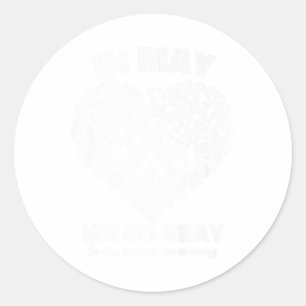 In May We Go Grey Brain Tumour Awareness Month Men Classic Round Sticker