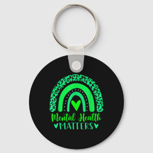 In May We Wear Green For Mental Health Awareness R Key Ring