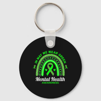 In May We Wear Green Mental Health Awareness _6 Key Ring