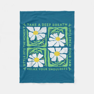 In May We Wear Green Mental Health Awareness  Fleece Blanket