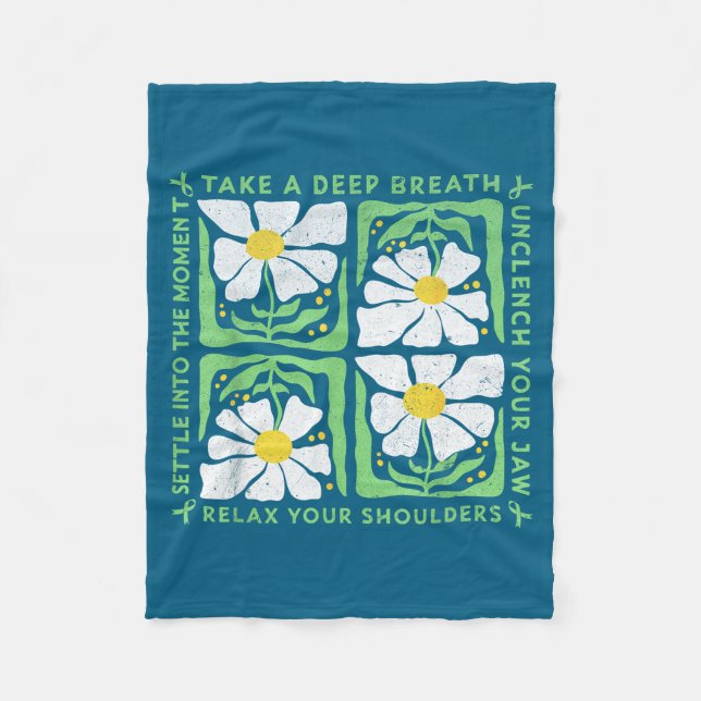 In May We Wear Green Mental Health Awareness  Fleece Blanket (Front)