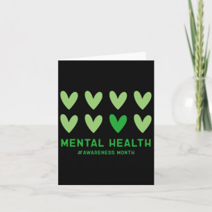 In May We Wear Green Mental Health Awareness Month Card