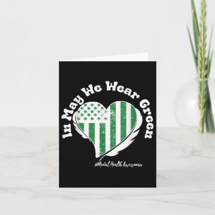 In May We Wear Green Mental Health Awareness Us Fl Card