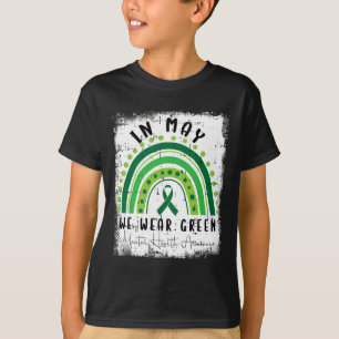 In May We Wear Green Mental Health Awareness Warri T-Shirt