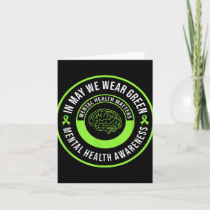 In May We Wear Green Motivational Mental Health Aw Card