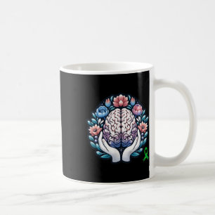 In May We Wear Green Ribbon Mental Health Awarenes Coffee Mug