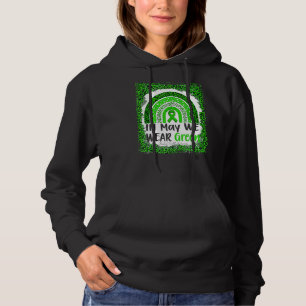 In May We Wear Green Ribbon Rainbow Mental Health  Hoodie