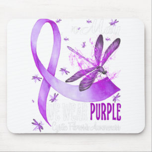 In May We Wear Purple Cystic Fibrosis Awareness Mouse Pad