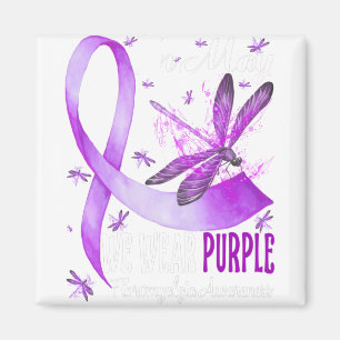 In May We Wear Purple Fibromyalgia Awareness Magnet