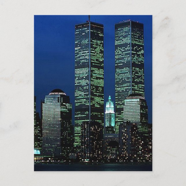 In Memoriam In memory of Twin Towers WTC NYC Postcard (Front)