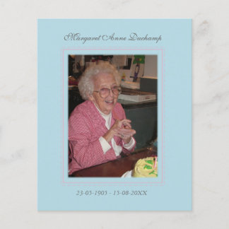 In Memoriam Remembrance Death Notice Photo Flyer