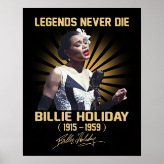 In Memories Of Billie Holiday Music Legend Poster