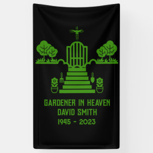 In Memory Bereavement Gardener Funeral Banner