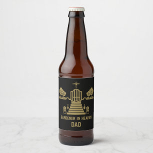 In Memory Bereavement Gardener Funeral Beer Bottle Label