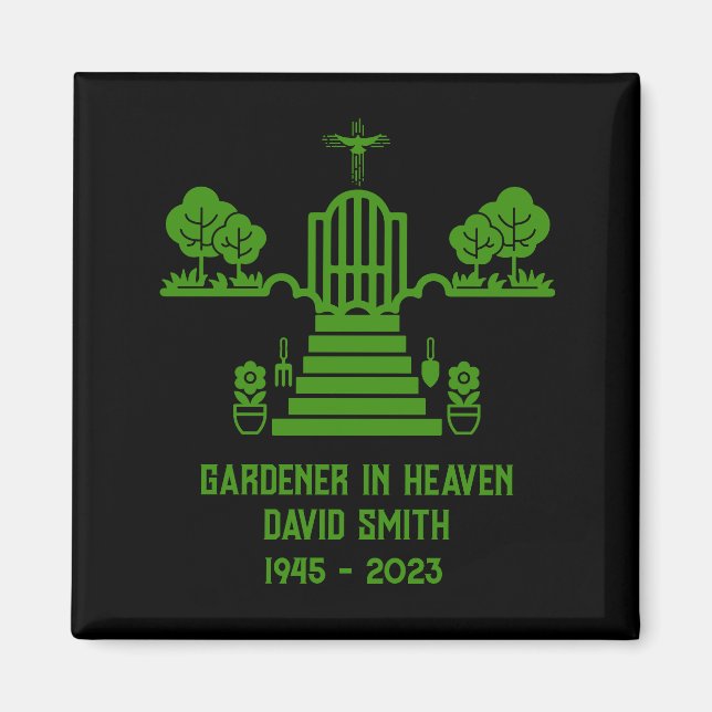 In Memory Bereavement Gardener Funeral Magnet (Front)