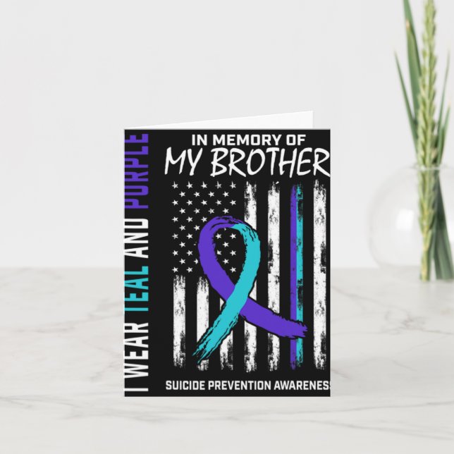 In Memory Brother Suicide Awareness Prevention Ame Card (Front)