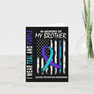 In Memory Brother Suicide Awareness Prevention Ame Card