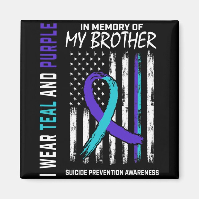 In Memory Brother Suicide Awareness Prevention Ame Magnet (Front)