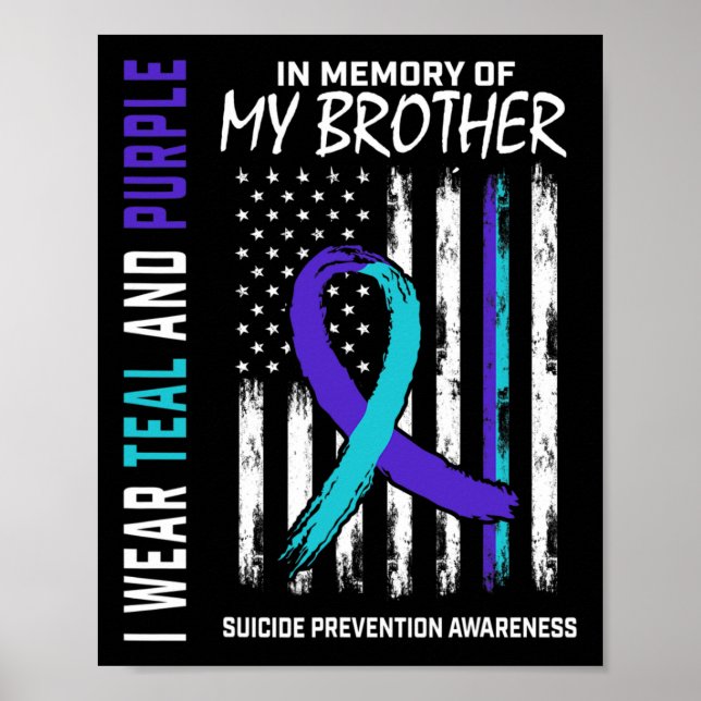 In Memory Brother Suicide Awareness Prevention Ame Poster (Front)
