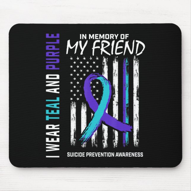 In Memory Friend Suicide Awareness Prevention Amer Mouse Pad (Front)