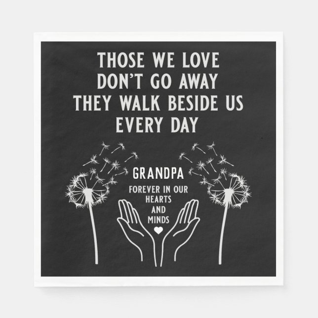 In Memory Funeral Reception Napkin (Front)