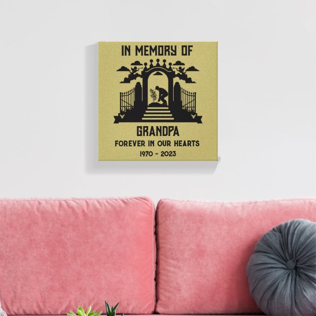 In Memory Gardeners Funeral Canvas Print (Insitu(LivingRoom))