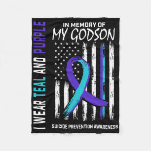 In Memory Godson Suicide Awareness Prevention Amer Fleece Blanket