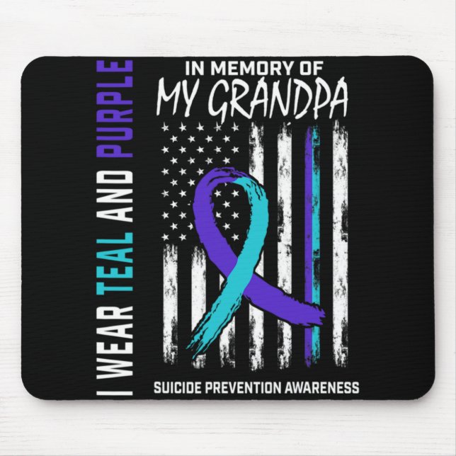 In Memory Grandpa Suicide Awareness Prevention Ame Mouse Pad (Front)