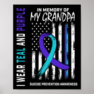In Memory Grandpa Suicide Awareness Prevention Ame Poster