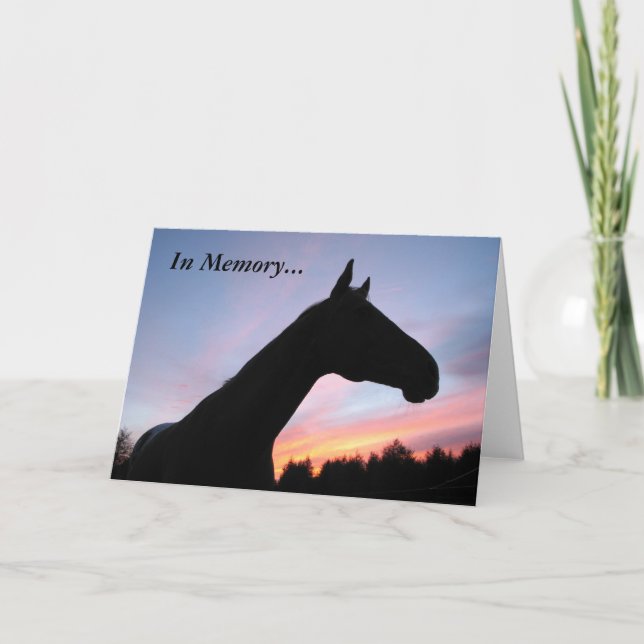 In Memory... Loss of a Horse, With Sympathy Card (Front)