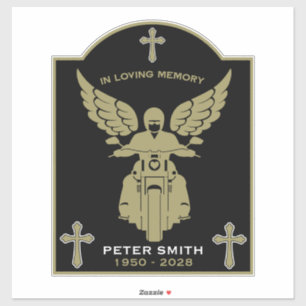 In Memory Motorbike Rider Biker Funeral