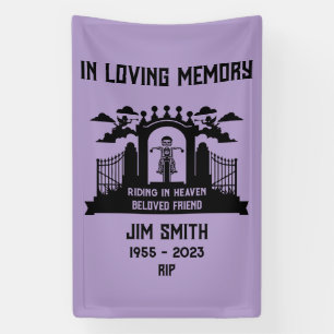 In Memory Motorbike Rider Biker Funeral Banner