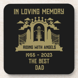 In Memory Motorbike Rider Biker Funeral Coaster
