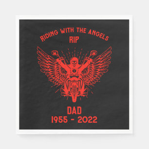 In Memory Motorbike Rider Funeral Napkin