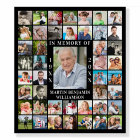 In Memory of 45 Photo Collage Black