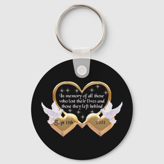 In Memory Of 9/11 Key Ring (Front)