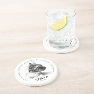 In Memory of a Beloved Pet Memorial Coaster