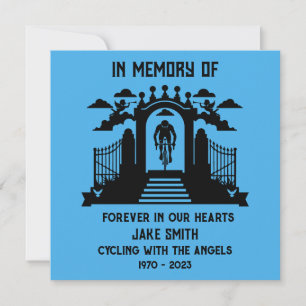In Memory Of A Cyclist Funeral Card