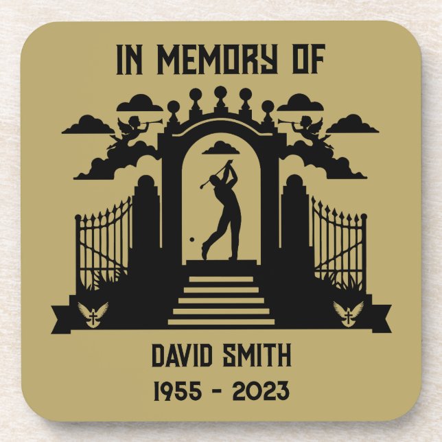 In Memory Of A Golfers Funeral Coaster (Front)