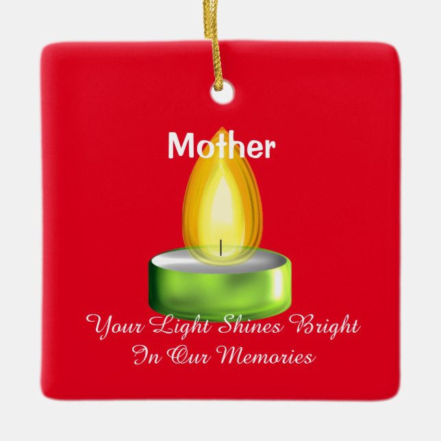 In Memory Of A Loved  One Ceramic Tree Decoration (Front)